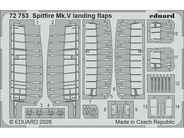 Spitfire Mk.V landing flaps (For EDUARD)