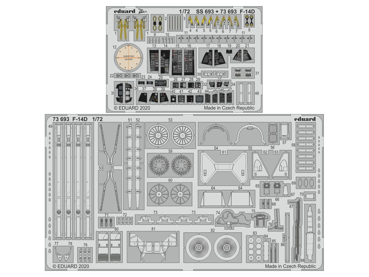 F-14D Photo-Etched Parts (for Great Wall Hobby)