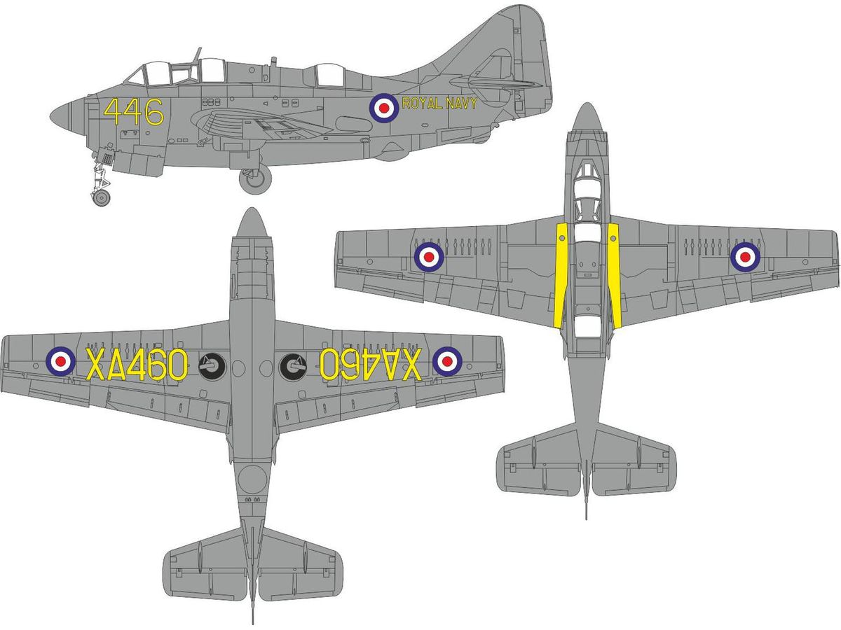 Gannet AS.1/AS.4 National & A/C Marking Mask (for Airfix)