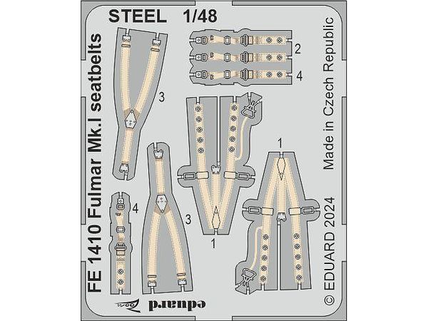 Fulmar Mk.I seatbelts STEEL Zoom (for TRUMPETER)