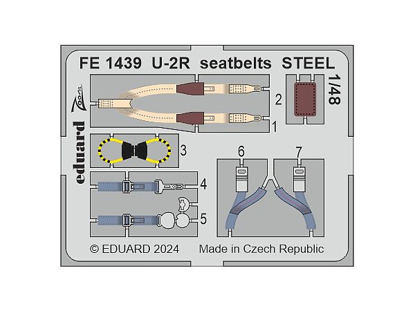 U-2R seatbelts STEEL Zoom etched (for Hobby Boss)