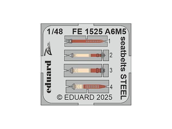 A6M5 seatbelts STEEL (Eduard)