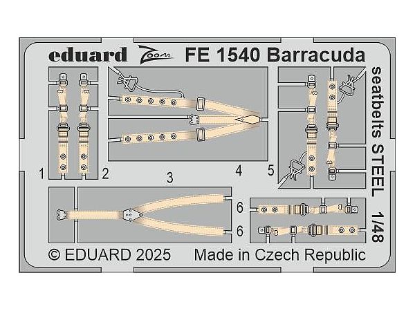 Barracuda seatbelts STEEL (For Trumpeter)