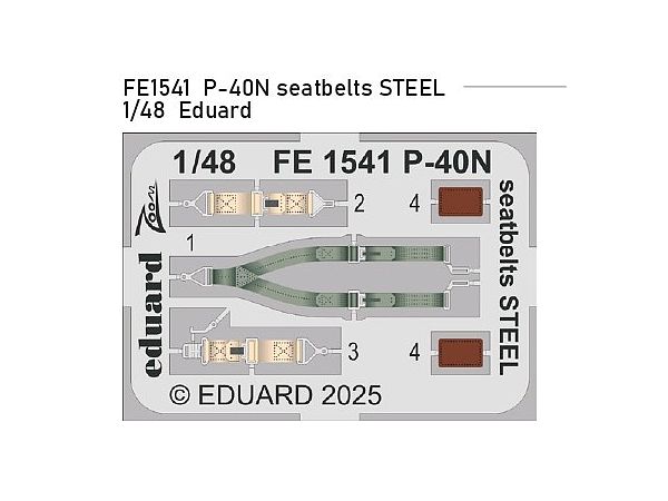 P-40N seatbelts STEEL (For EDUARD)