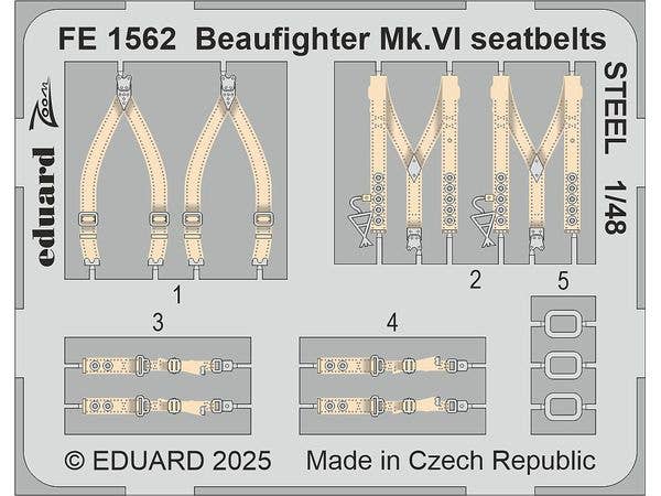 Beaufighter Mk.VI seatbelts STEEL (For REVELL)