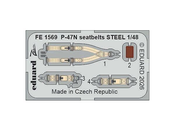 P-47N seatbelts STEEL (For MINIART)