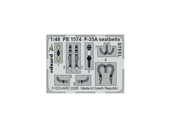 F-35A seatbelts STEEL (For Italeri)