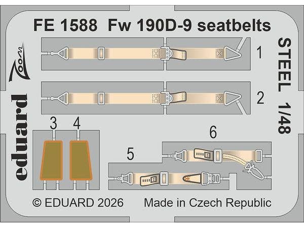Fw 190D-9 seatbelts STEEL