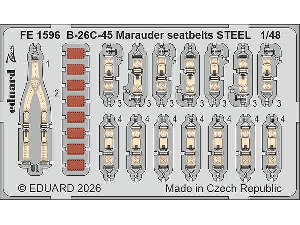 B-26C-45 Marauder seatbelts STEEL