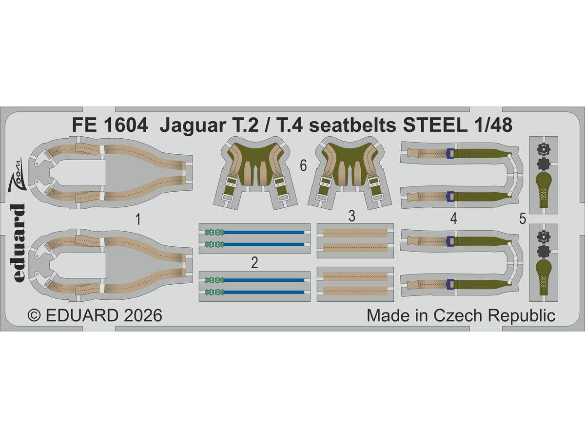Jaguar T.2 / T.4 seatbelts STEEL (for AIRFIX)