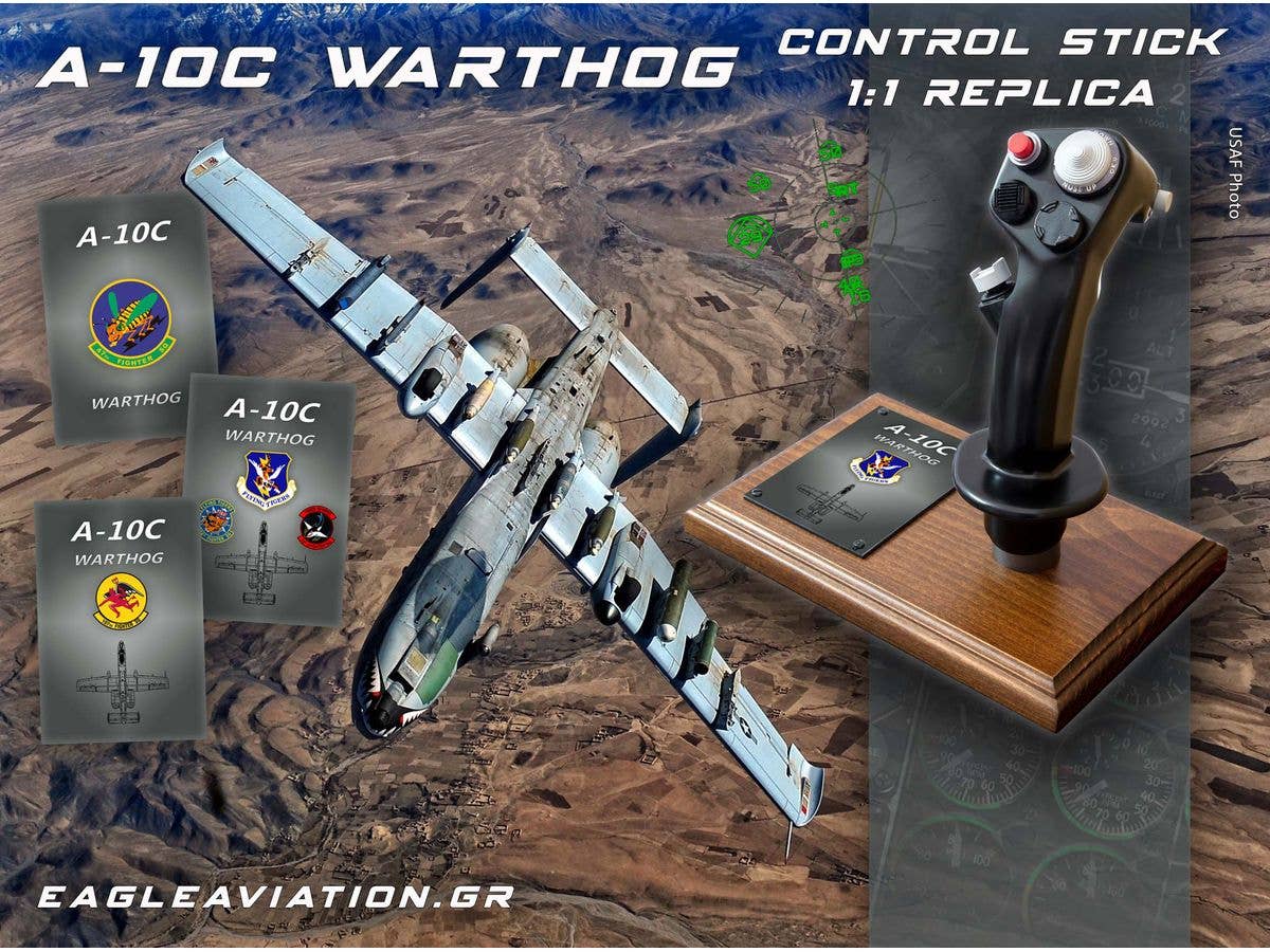A-10C Warthog Control Stick Grip Replica Type A 23rd Wing Flying Tigers