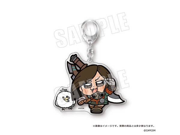 Monster Hunter Wilds x Bukubu: Large Acrylic Keychain 01. Hunter Hope Equipment