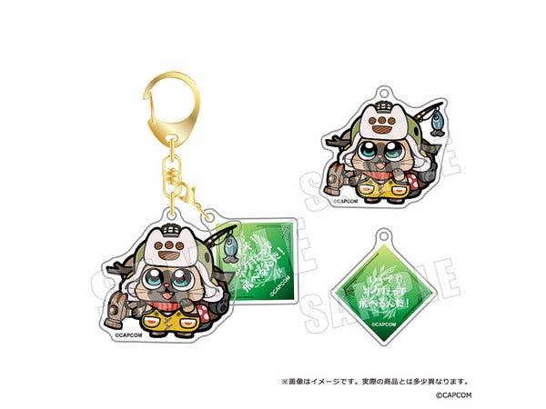 Monster Hunter Wilds x Bukubu: Dialogue Acrylic Keychain 02. Palico Hope Equipment