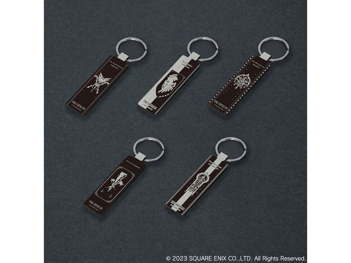 FINAL FANTASY XVI: National Emblem Metal Mirror Key Holder 1Box 5pcs