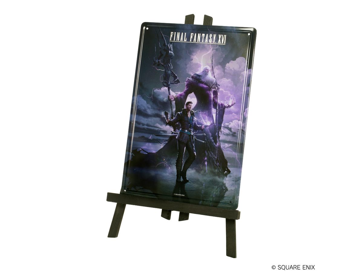 FINAL FANTASY XVI: Metal Plate with Easel Cido & Ramuh