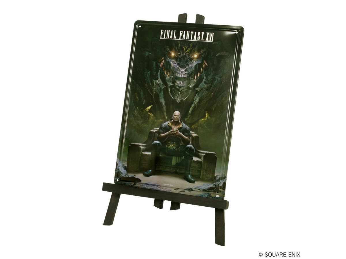 FINAL FANTASY XVI: Metal Plate with Easel Hugo & Titan