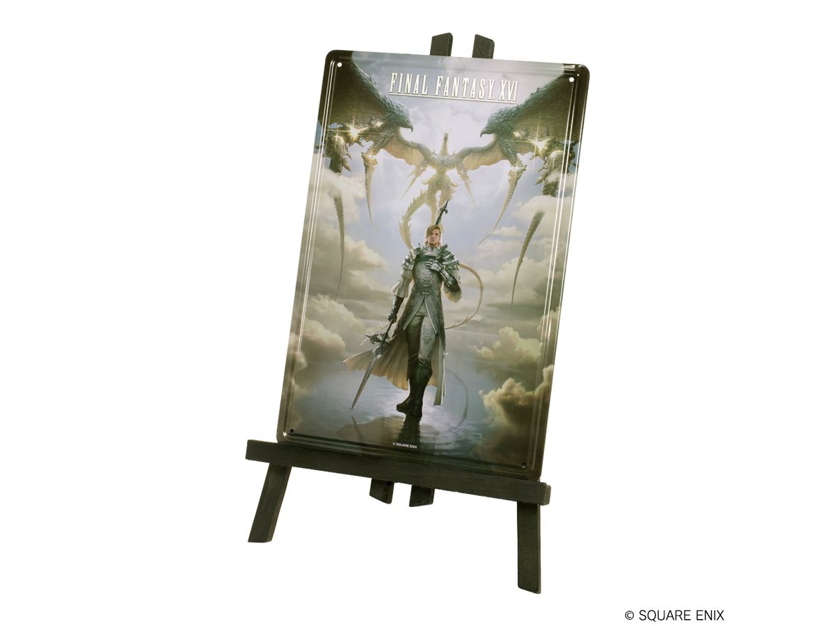 FINAL FANTASY XVI: Metal Plate with Easel Dion & Bahamut