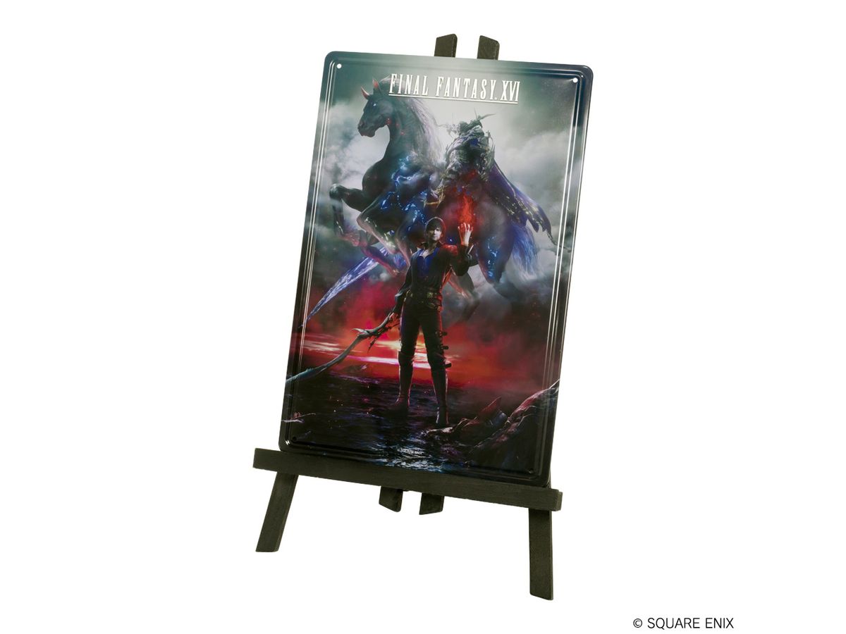 FINAL FANTASY XVI: Metal Plate with Easel Barnabas & Odin