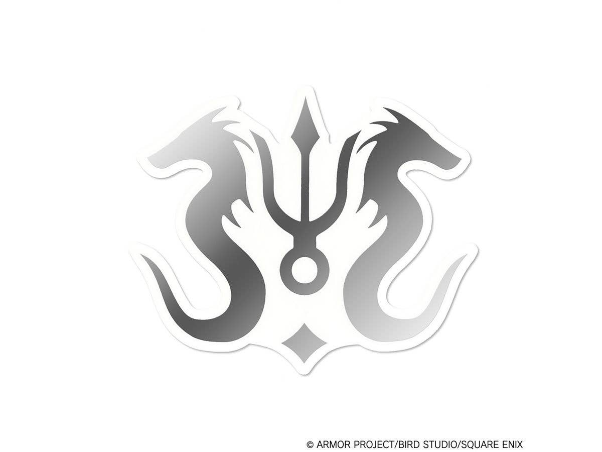 Dragon Quest VII Reimagined Metallic Die-Cut Sticker (Maru De Dragon Emblem)