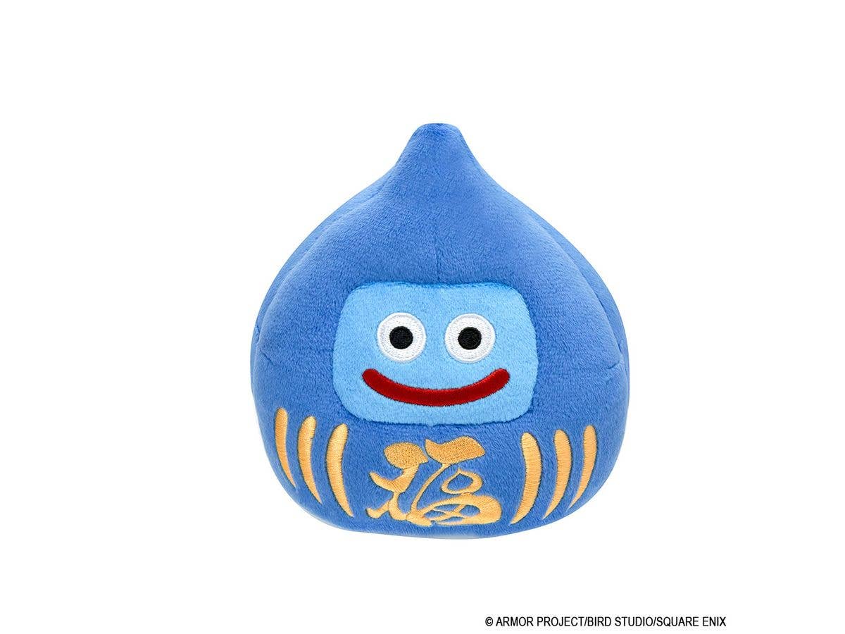 Dragon Quest: Smile Slime Plush Toy M - Daruma Slime Blue