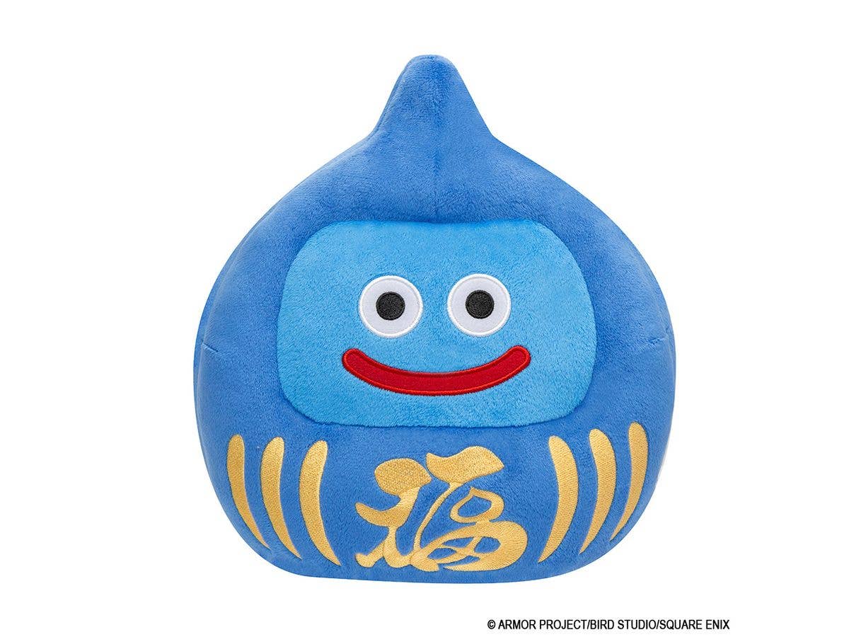Dragon Quest: Smile Slime Plush Toy L (Daruma Slime Blue)