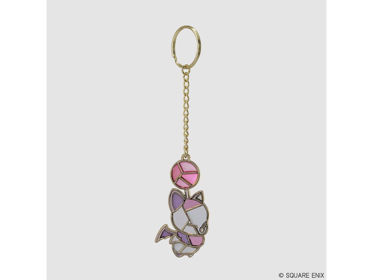 Final Fantasy XIV Stained Glass Style Keychain Moogle