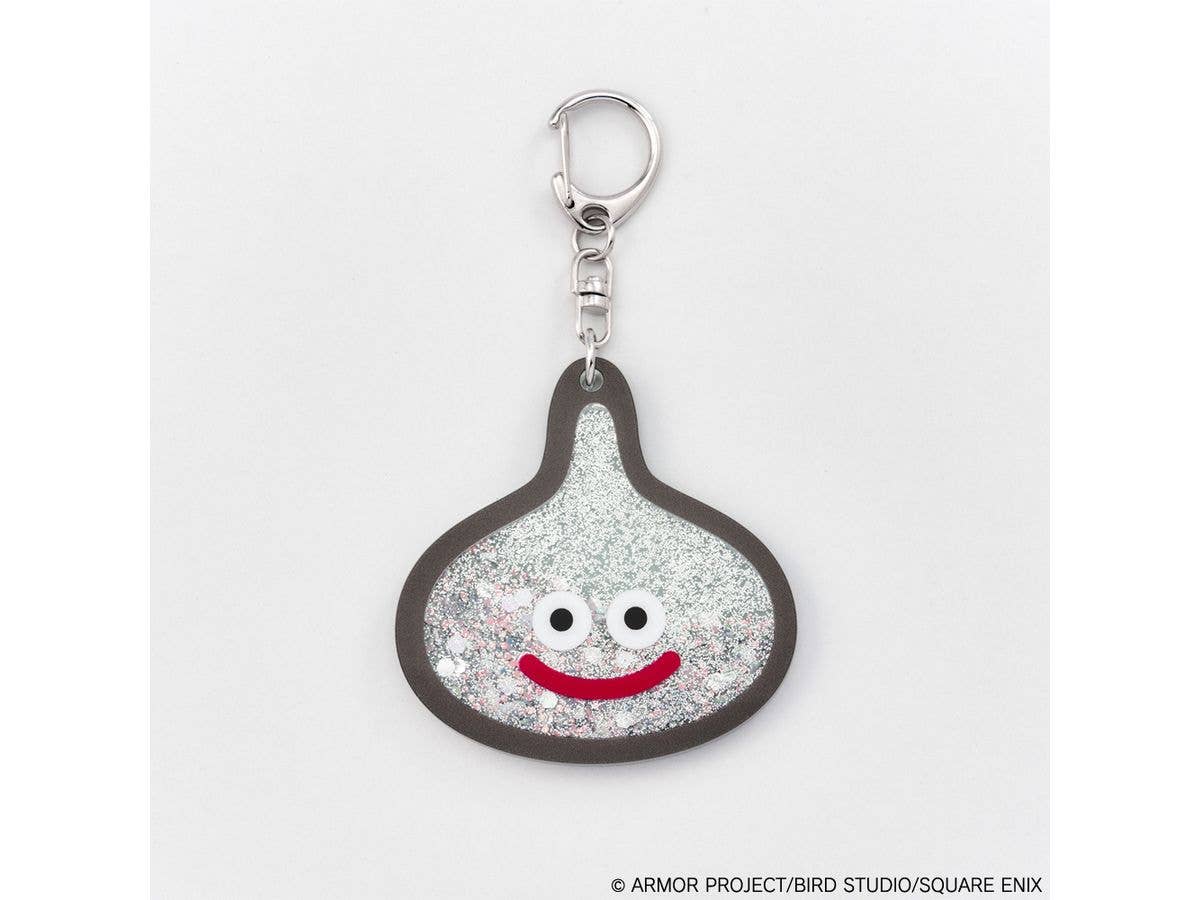 Dragon Quest: Smile Slime Glitter Keychain Metal Slime