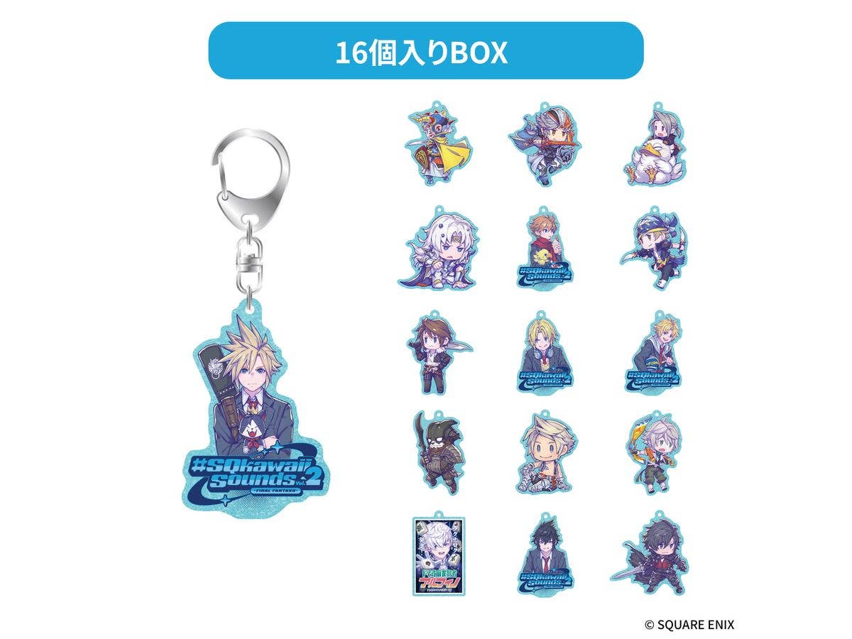 #SQkawaii Sounds -FINAL FANTASY- Vol. 2 Glitter Acrylic Keychain Collection 1 Box (16pcs)