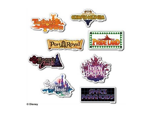 Kingdom Hearts II: World Sticker Set