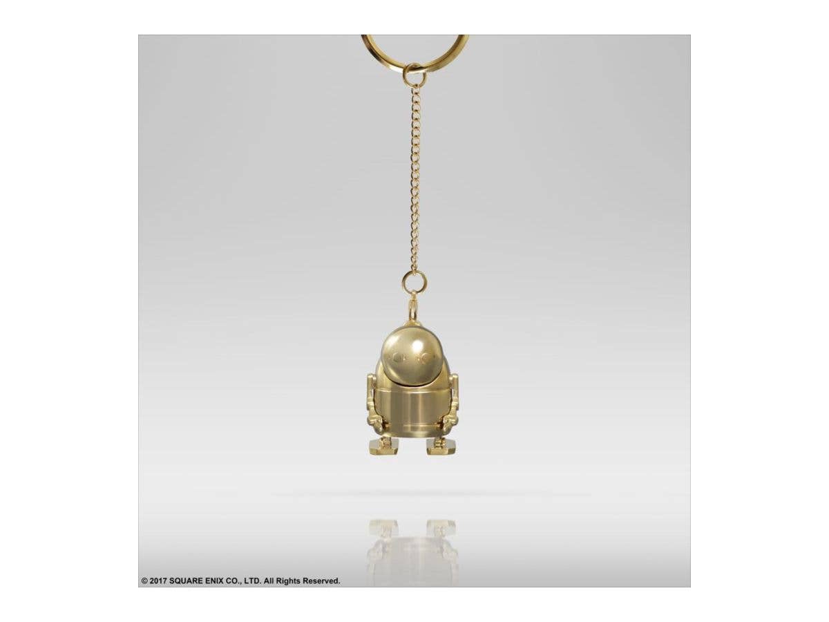 Nier: Automata: Metal Keychain Golden Humanoid Machine