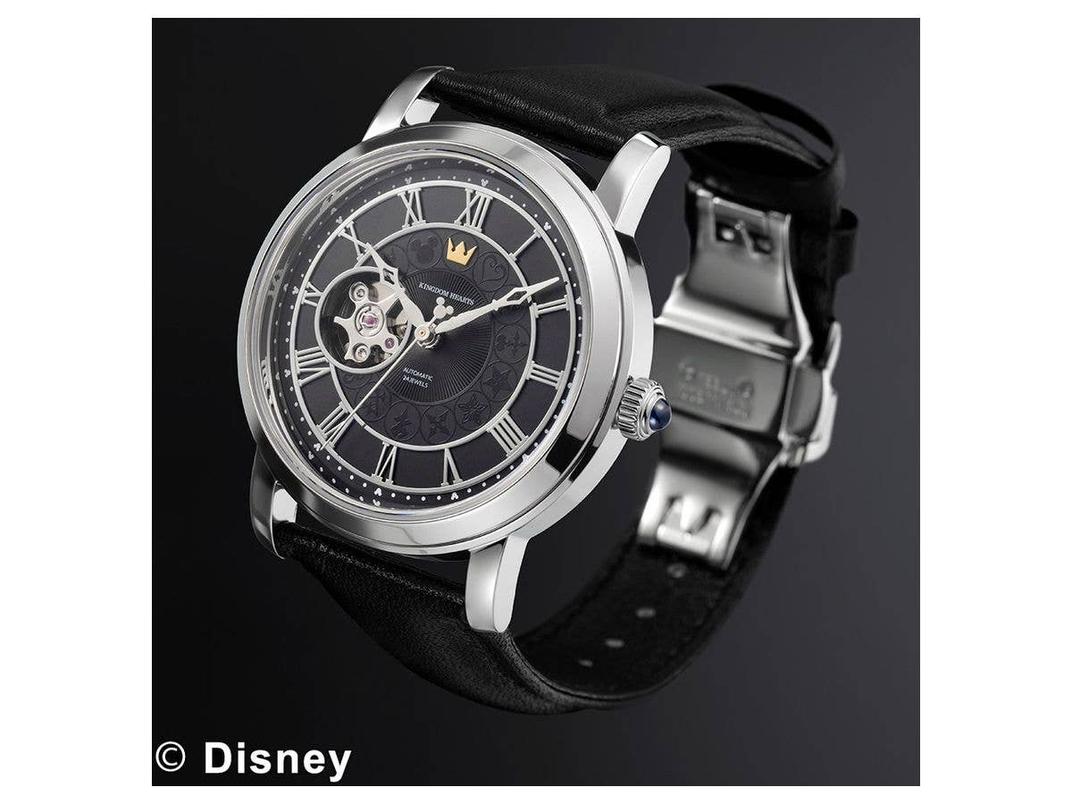 Kingdom Hearts 20th Anniversary Automatic Watch Round Open Heart