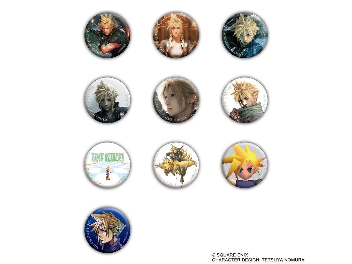 Final Fantasy VII Can Badge Collection Cloud Strife Vol. 2 1Box 10pcs