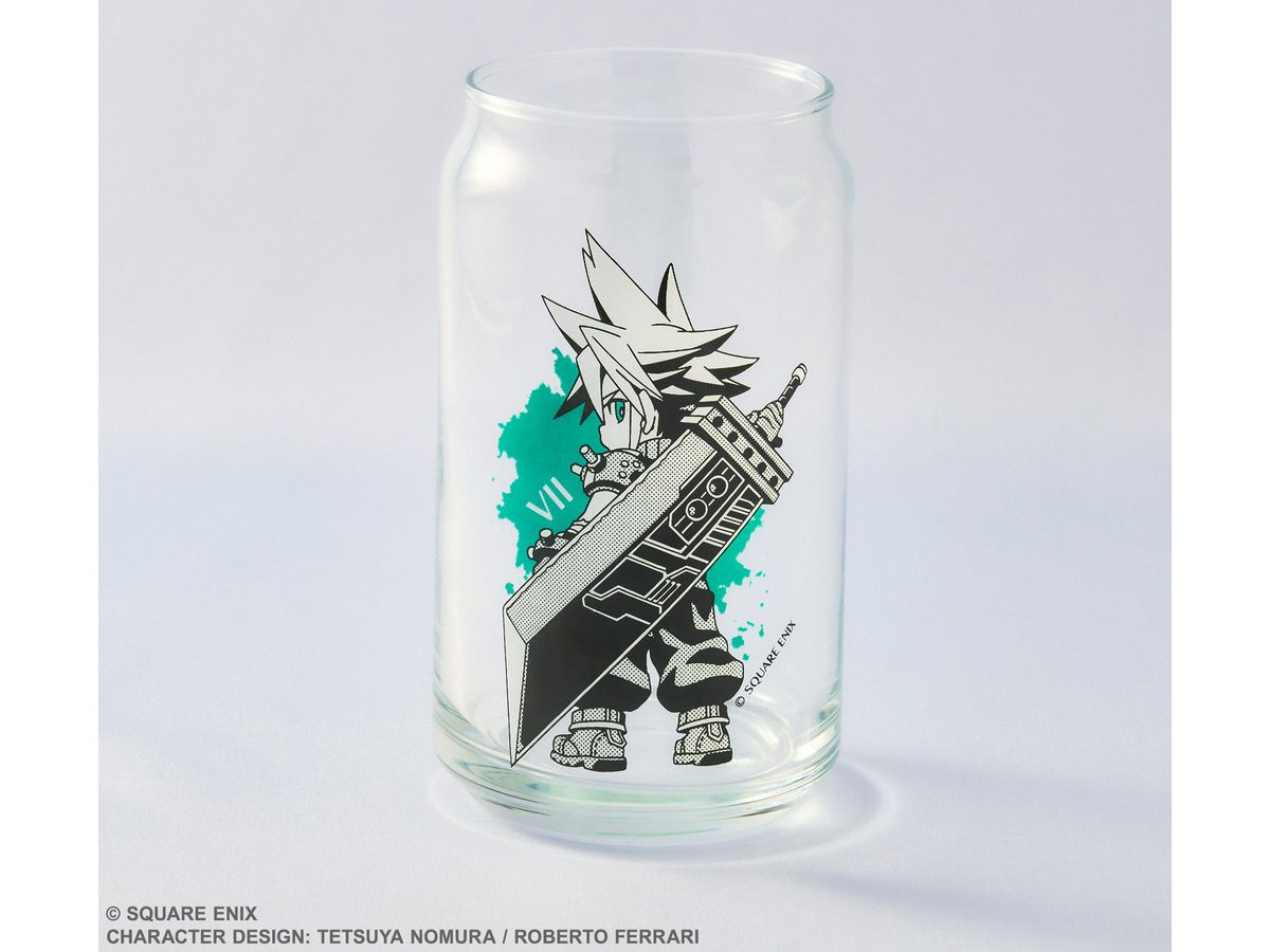 Final Fantasy VII Rebirth Can-Shaped Glass Cloud Strife