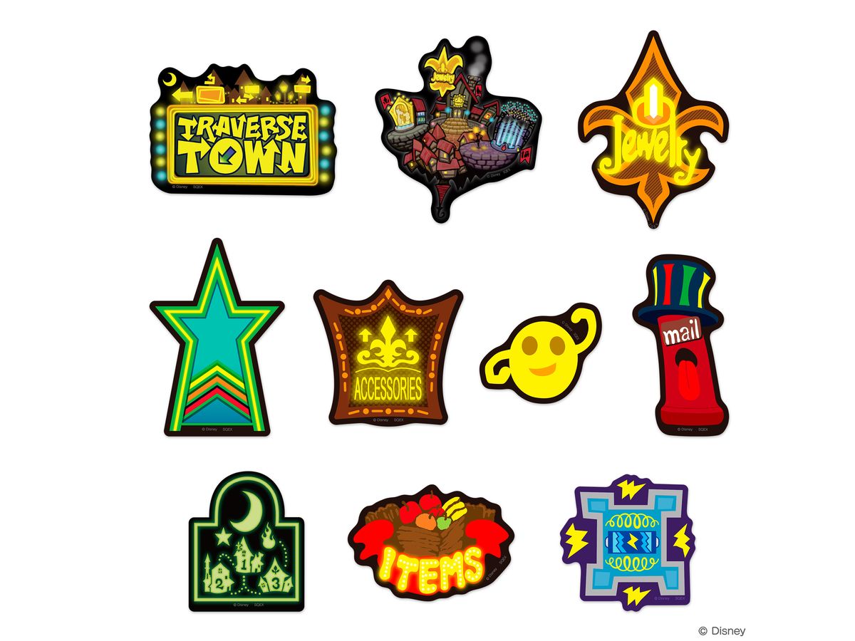 Kingdom Hearts : Stationery Sticker Set Traverse Town