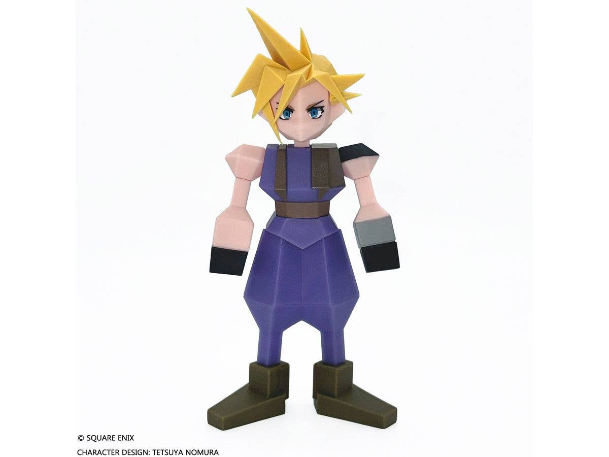 FINAL FANTASY VII Polygon Soft Vinyl Figure - CLOUD STRIFE (Reissue)