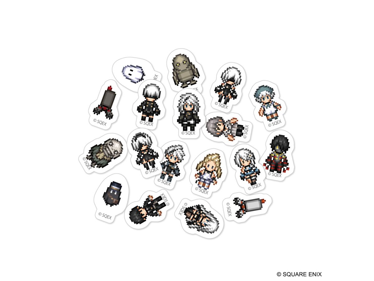 Nier Series Flake Stickers Pixel Art Ver.