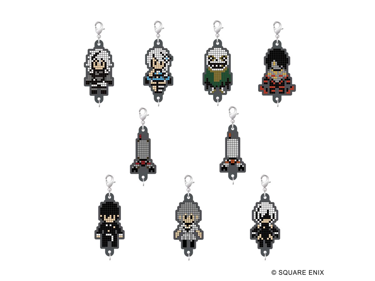 Nier Series Rubber Strap Collection Pixel Art Ver. Vol. 1: 1Box (9pcs)