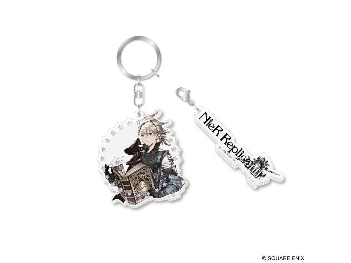 NieR Series 15th Anniversary Acrylic Keychain Boy Nier & White Book