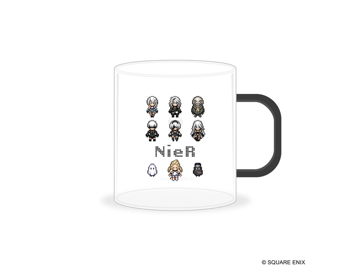Nier Series Glass Mug Pixel Art Ver.