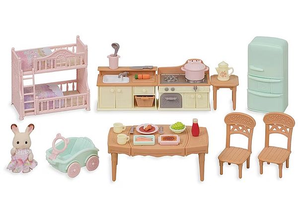 Sylvanian Families big house with red roof Recommended furniture set - Kotokoto Cooking-