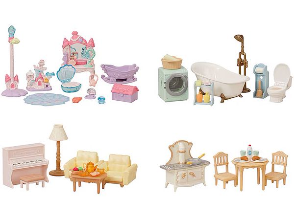 Sylvanian Families Big House With Red Roof Deluxe Furniture Set