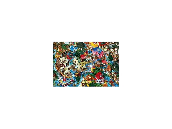 Jigsaw Puzzle: Find it! Waku Waku Marine Town 300pcs (38 x 26cm)