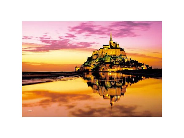 Jigsaw Puzzle: Golden Mont Saint-Michel - France 300p (26 x 38cm)