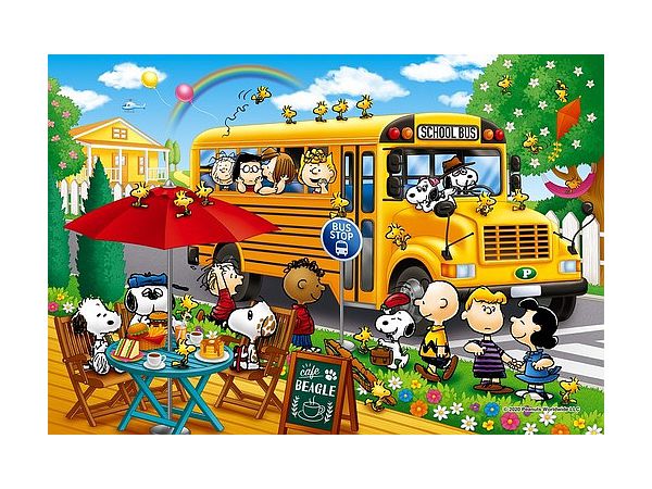 Jigsaw Puzzle PEANUTS School Bus Ride Snoopy 1053 pieces Super Small Epoch Japan 