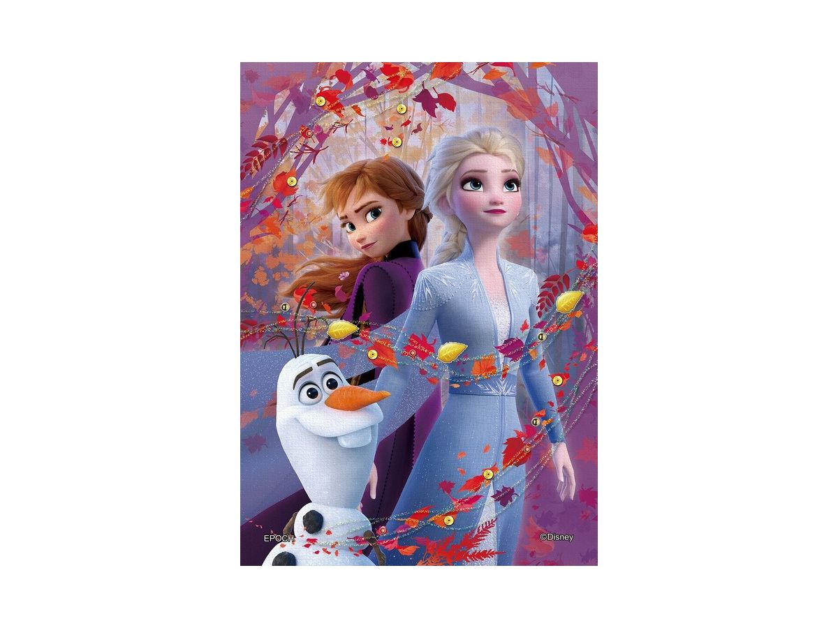 Jigsaw Puzzle: Puzzle Decoration (Disney) Elsa & Anna -autumn red-3 108pcs (18.2cm x 25.7cm)