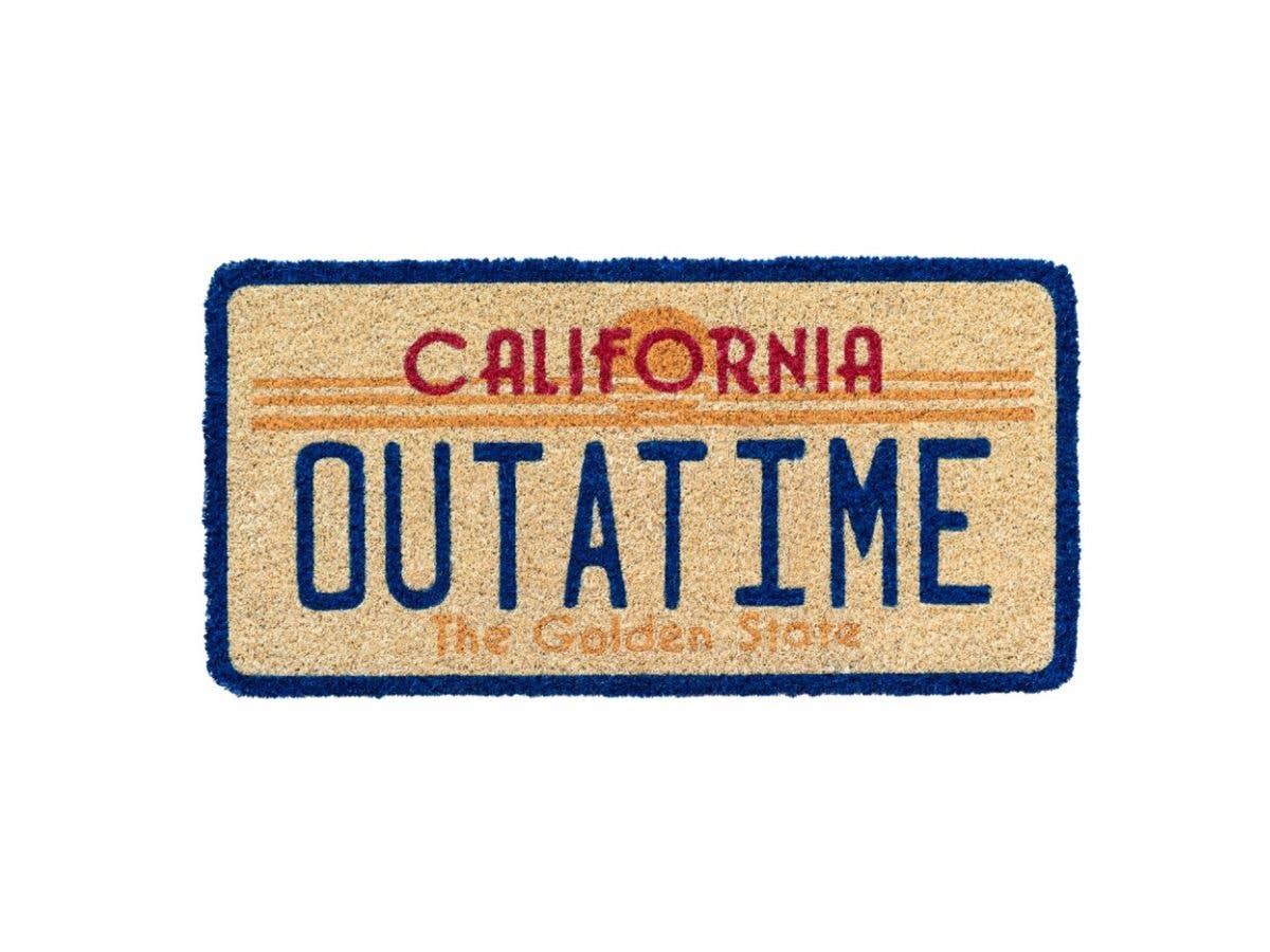 Back to the Future / DeLorean OUTATIME License Plate Door Mat