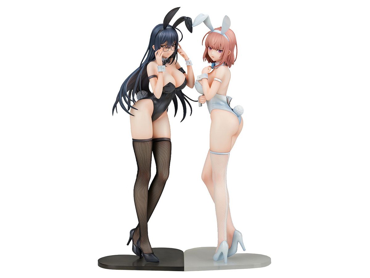 Black Bunny Aoi and White Bunny Natsume 2 Figure Set (Ikomochi Original Character)