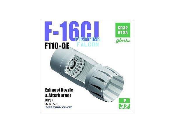 F-16CJ Fighting Falcon F110-GE Exhaust Nozzle & Afterburner (Open) (For Tamiya Kit)