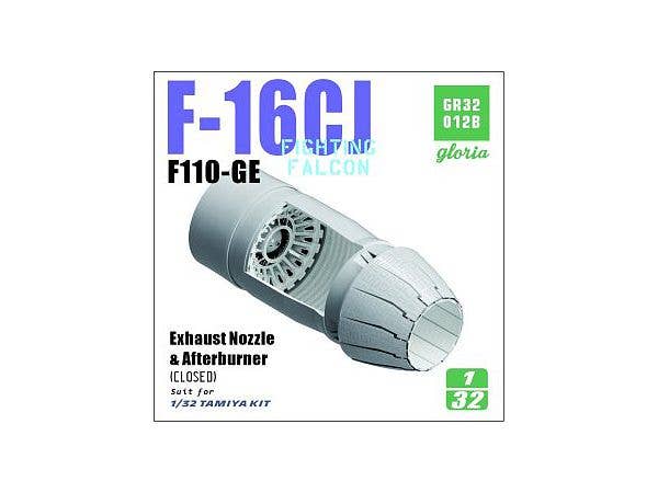 F-16CJ Fighting Falcon F110-GE Exhaust Nozzle & Afterburner (Closed) (For Tamiya Kit)