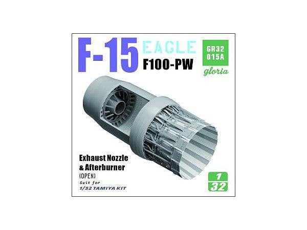 F-15 Eagle F100-PW Exhaust Nozzle & Afterburner (Open) (For Tamiya Kit)